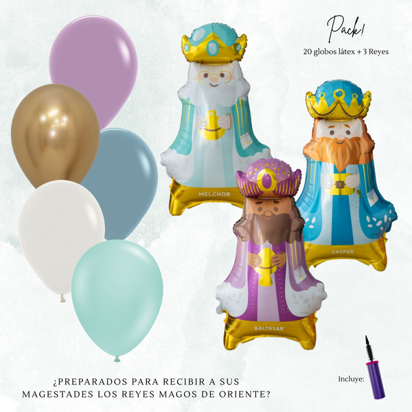 Globos 3 Reyes Magos PACK
