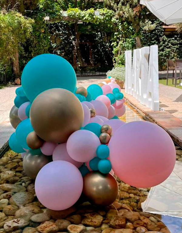 Guirlande d'eau rose